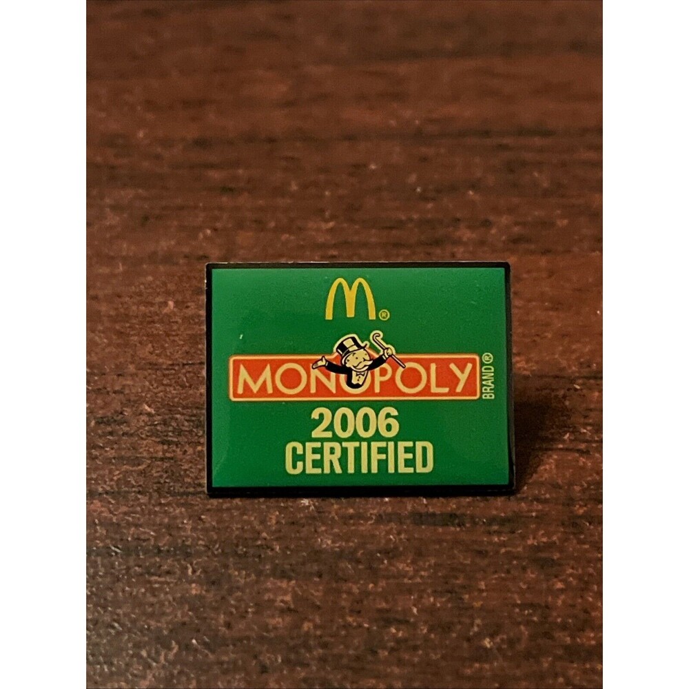 McDonald’s‎ Monopoly Game 2006 Certified Employee Lapel Hat Pin